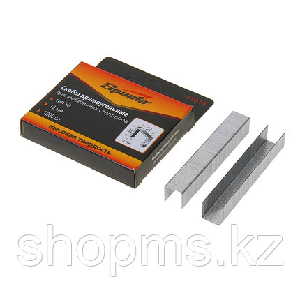 Скобы, 12 мм, для мебельного степлера, тип 53, 1000 шт.// Sparta, фото 1