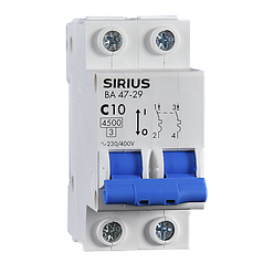 Автоматический выключатель ВА 47-29 2P 25А (С) 4,5 кА Sirius