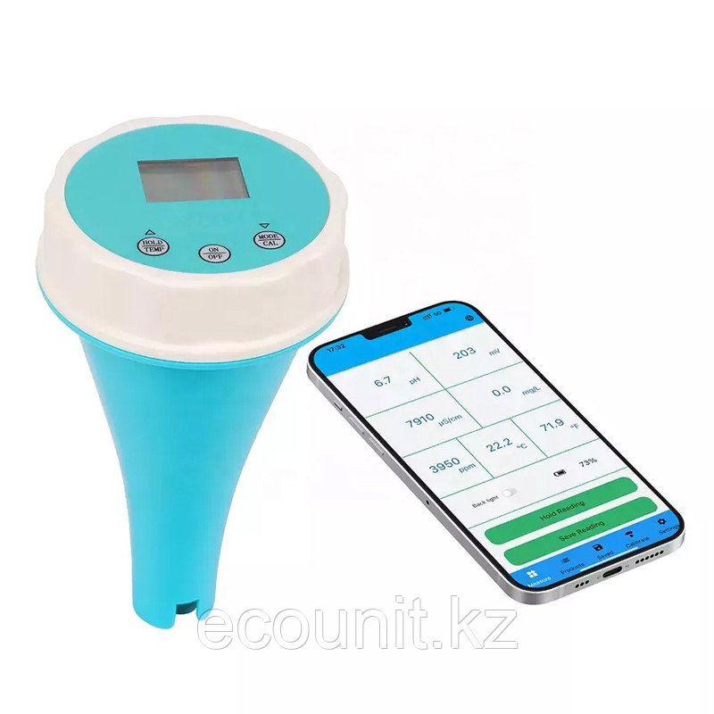 Yinmik SmartTest Измеритель 6 в 1 (Хлор/pH/TDS/EC/ORP/Temp) с Bluetooth и приложением для смартфона SMART - фото 1 - id-p105608891