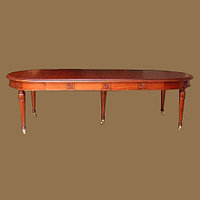Мебель из массива красного дерева "Обеденный раздвижной стол на колесах Adjusment Table"