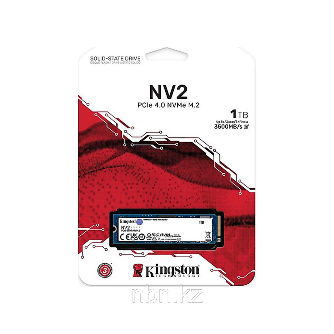Твердотельный накопитель SSD Kingston NV2 SNV2S/1000G M.2 NVMe PCIe 3.0x4 - фото 2 - id-p105049852