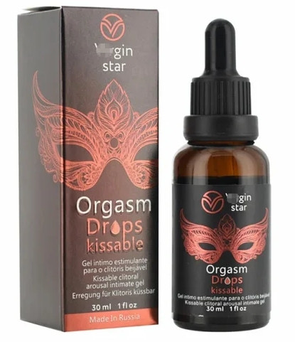 Возбуждающие капли для женщин Orgasm Drops Kissable флакон 30мл, 95гр