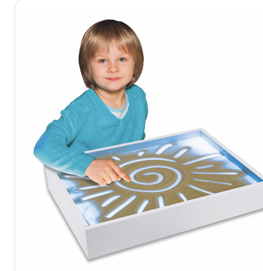 Детский стол для рисования песком (с голубой подсветкой и usb входом) - фото 3 - id-p105618006
