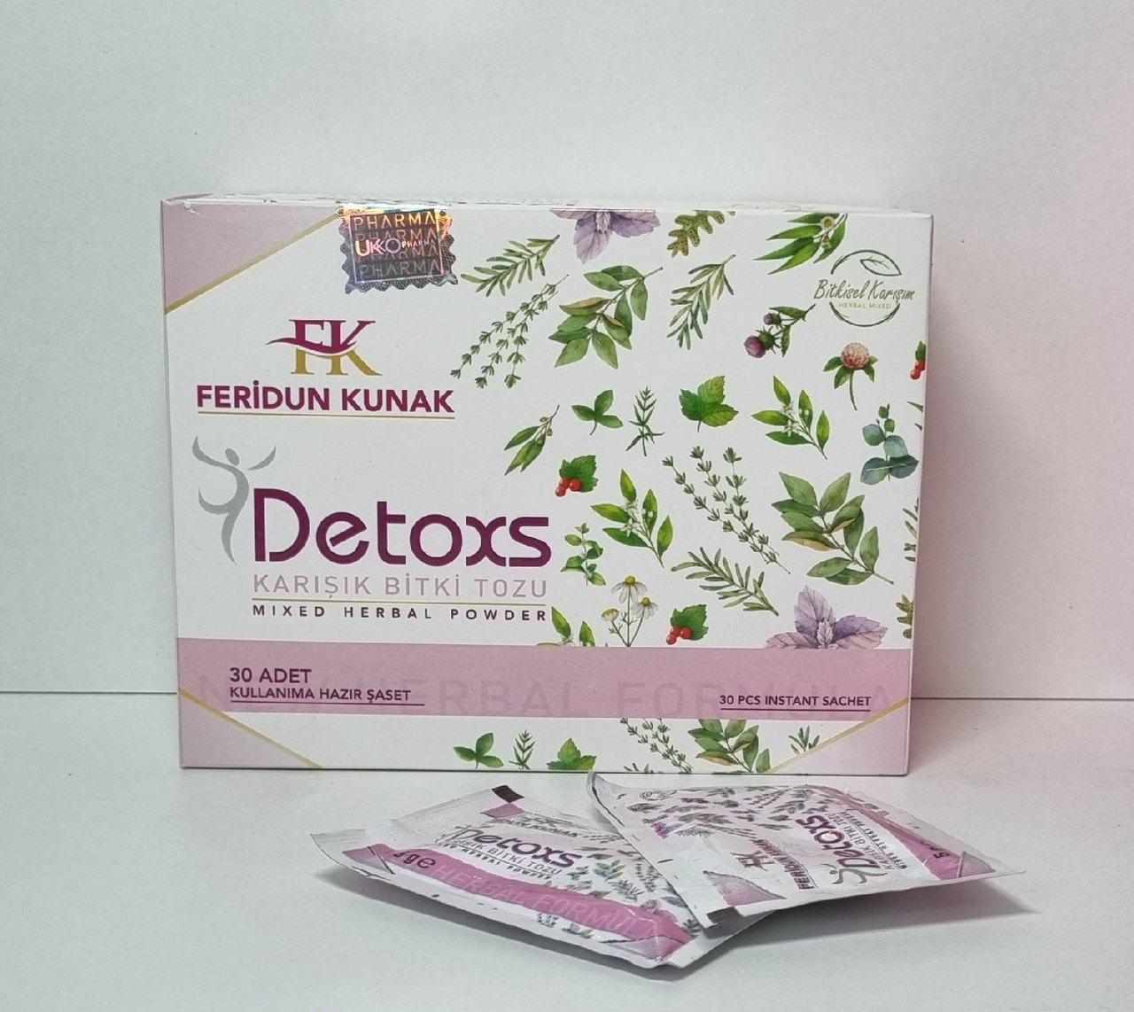 Детокс травяной чай для похудения Detoxs Feridun Kunak (Турция), 30 пак.