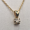 Золотой кулон с бриллиантом 0,36Ct VS2/N, VG-Cut  Цепь 40см, фото 5