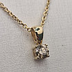 Золотой кулон с бриллиантом 0,36Ct VS2/N, VG-Cut  Цепь 40см, фото 9