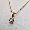 Золотой кулон с бриллиантом 0,44Ct VS2/N, VG-Cut  Цепь 40см, фото 7