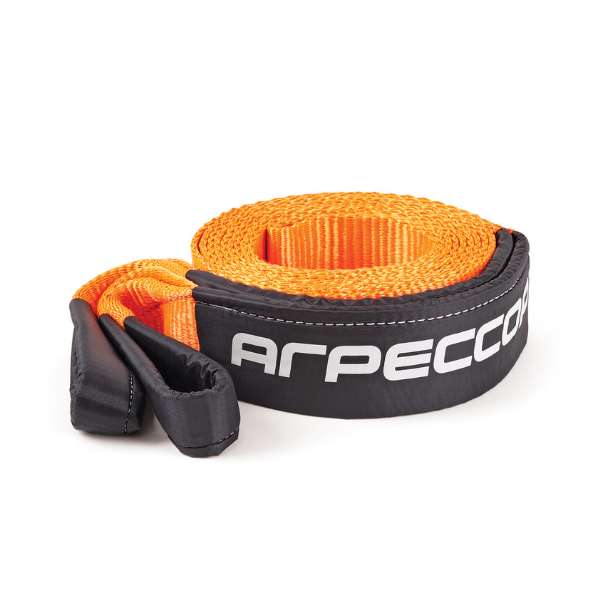 TRD-1000 Трос динамический, АГРЕССОР, нагрузка 10 т., ширина ленты 75 мм., длина 9 м.+сумка, фото 1