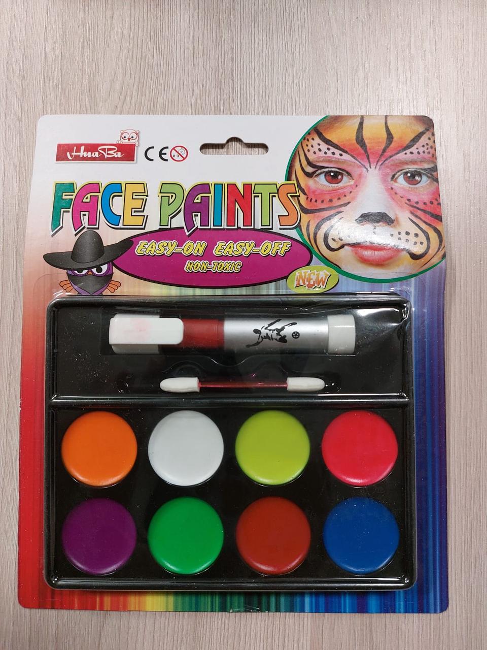 Аквагрим Face Paints, краски для лица, аквагрим для детей 8 +1 - фото 3 - id-p105632352