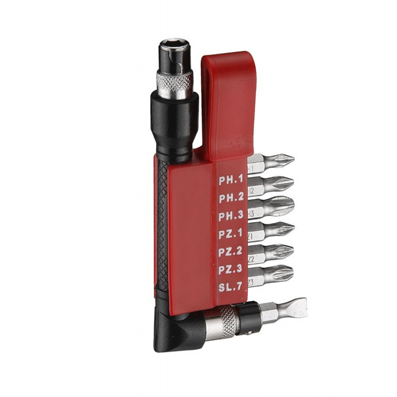 1/4" Г-образная отвертка+набор бит (PH+PZ+шлиц) (8пр.), фото 1
