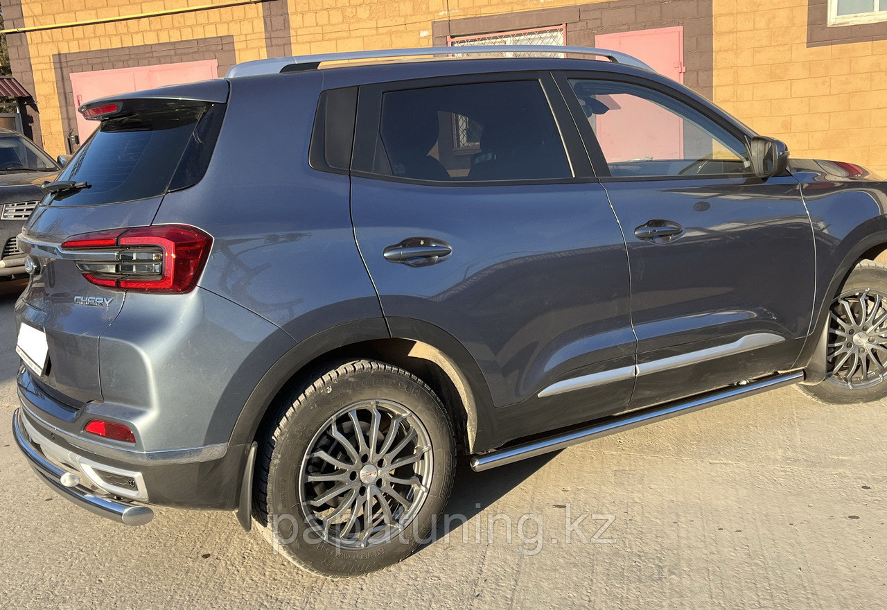 Защита штатного порога труба Папа Тюнинг d53 для Chery Tiggo 4 2024-, фото 1