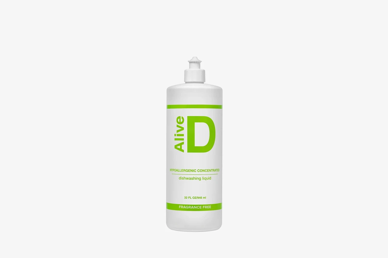 Alive D Жидкость для мытья посуды (946 мл). Без ароматизаторов, краситетелей, фосфатов, лаурилсульфатов, хлора