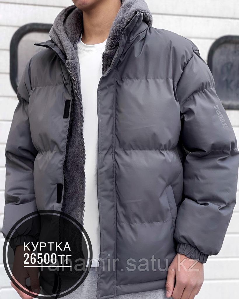 Мужская куртка Тедди 1988-2, серая