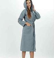 Вафельный халат с капюшоном. Турция.