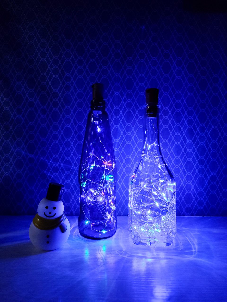 Светодиодная нить для бутылок, 2 м, синий свет - фото 3 - id-p105634446
