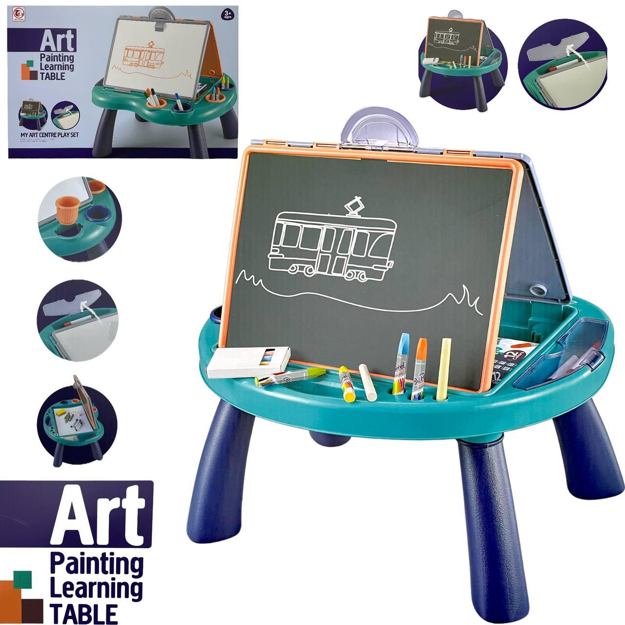 8820 Доска-стол на ножках Art Painting learning Table (доска 2х стороняя+маркеры,мел) 61*41см