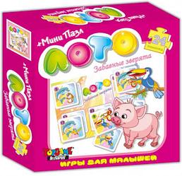 Лото + мини пазл Забавные зверята