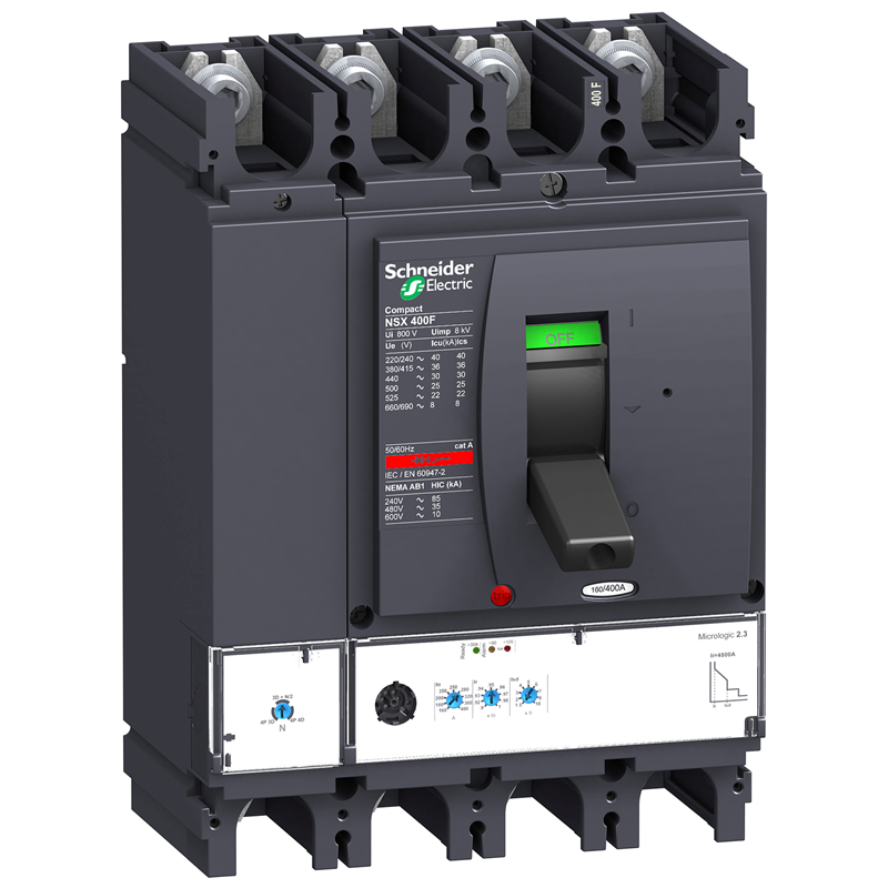 Выключатель 4п 4т 400А 36кА NSX400F Micrologic 2.3 LV432677