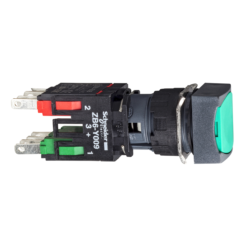 Кнопка 16мм 12-24В с возвр. син. XB6CA31B, фото 1