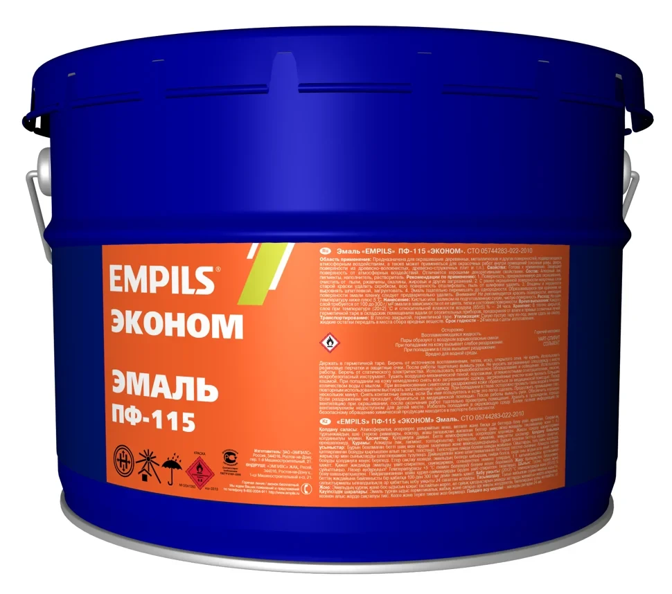 Эмаль ПФ-115 "Empils" зеленая 10кг