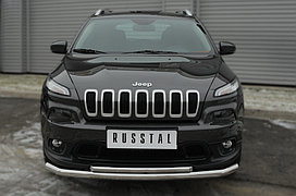 Защита переднего бампера d63 (секции) d42 (дуга) Jeep Cherokee 2013-2017