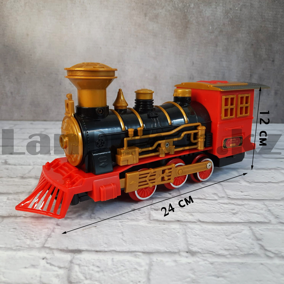 Игрушечный набор железная дорога с дымом c подсветкой и звуком Trains GD-207A - фото 3 - id-p105643895