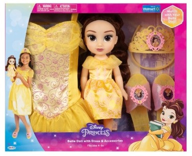 Кукла Disney Princess Белль с детским платьем и аксессуарами - фото 1 - id-p105663257
