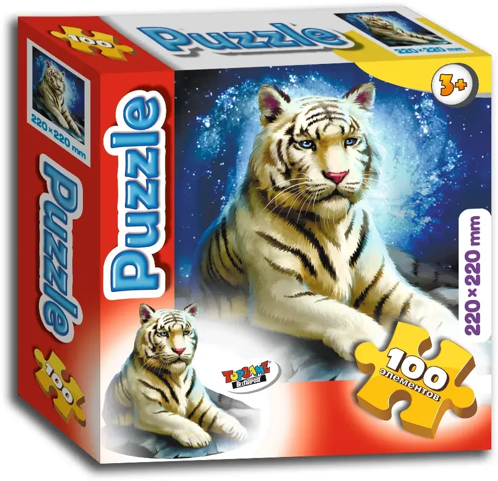 Пазл 100 эл Белый тигр