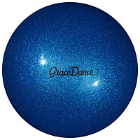 Мяч для художественной гимнастики, блеск, 18,5 см, 400 г, цвет голубой