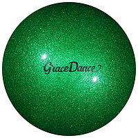 Мяч для художественной гимнастики, блеск, 16,5 см, 280 г, цвет изумрудный