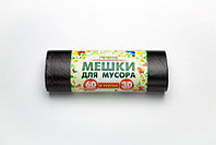 Мусорный мешок в рулоне 60 л. 30 шт. "ПРЕМИУМ" (ЧЕРНЫЙ, ПНД, БЕЗ ЗАВЯЗОК, 8мкм)