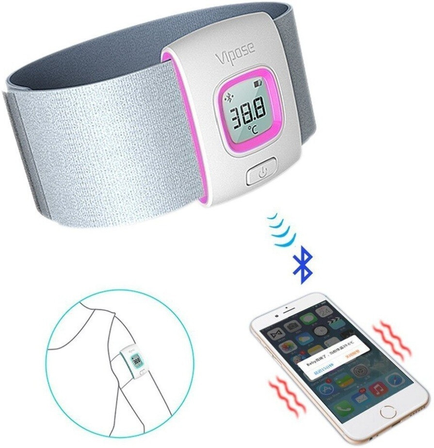 Термометр Vipose iFever детский цифровой bluetooth розовый - фото 2 - id-p105674504