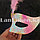 Венецианская маска переливающаяся с перьями розовый хамелеон, фото 5