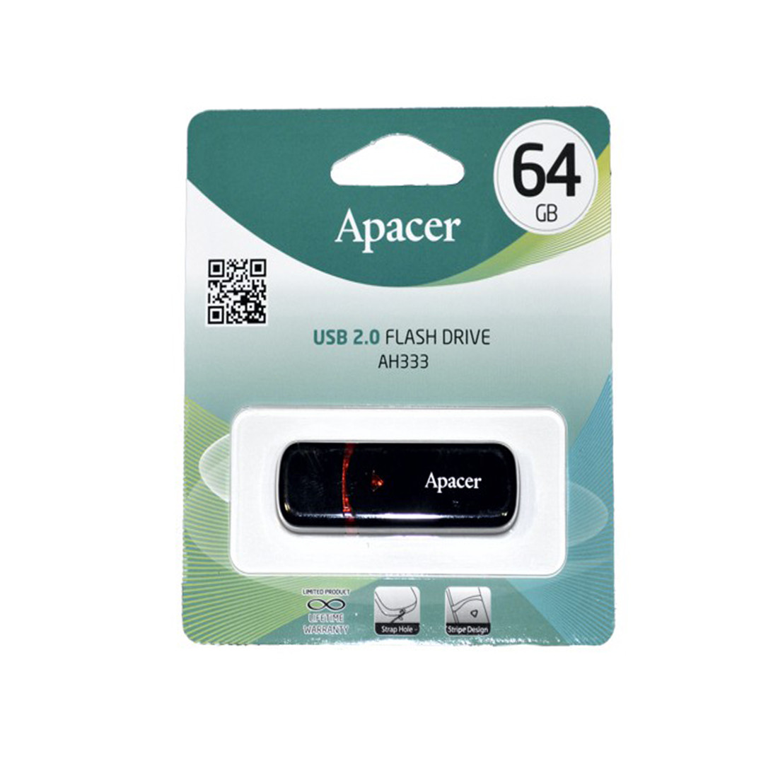 USB-накопитель Apacer AH333 64GB Чёрный - фото 3 - id-p105681199