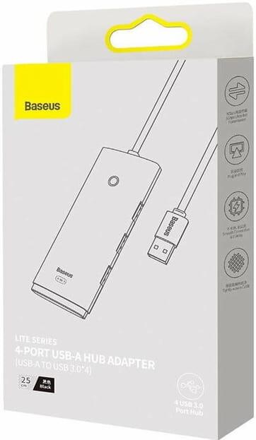 Хаб USB 3.0 Baseus Lite Series WKQX030101 USB вход - фото 3 - id-p105691149