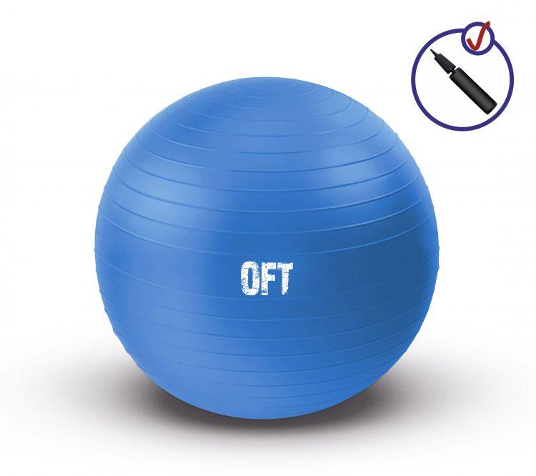 Гимнастический мяч 75 см синий с насосом Original Fit.Tools, фото 1