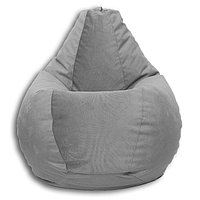 Кресло-мешок XL , размер 125x95x95 см, ткань велюр, дымчато-серый Lovely 6