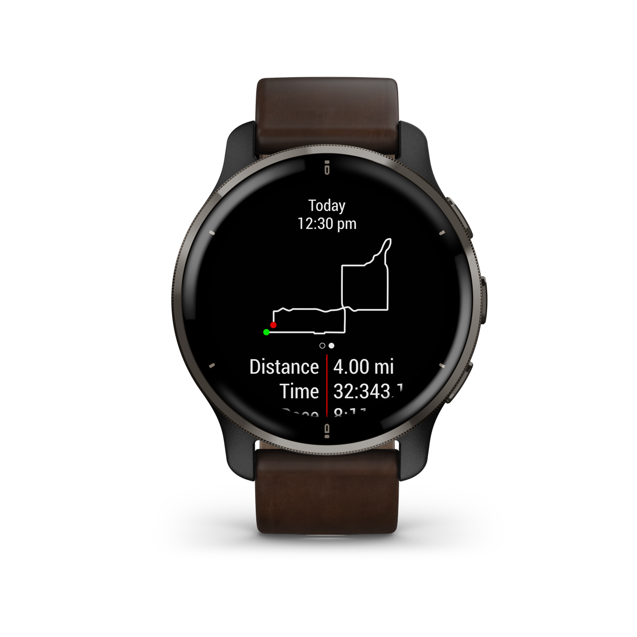 Смарт-часы VENU 2 PLUS черные с кожанным ремешком - фото 6 - id-p105694176