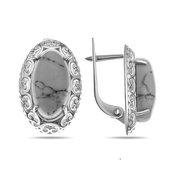 Небольшие овальные серьги из серебра Приволжский Ювелир 361323 покрыто родием коллекц. Коралл|Коралл - фото 4 - id-p51519186