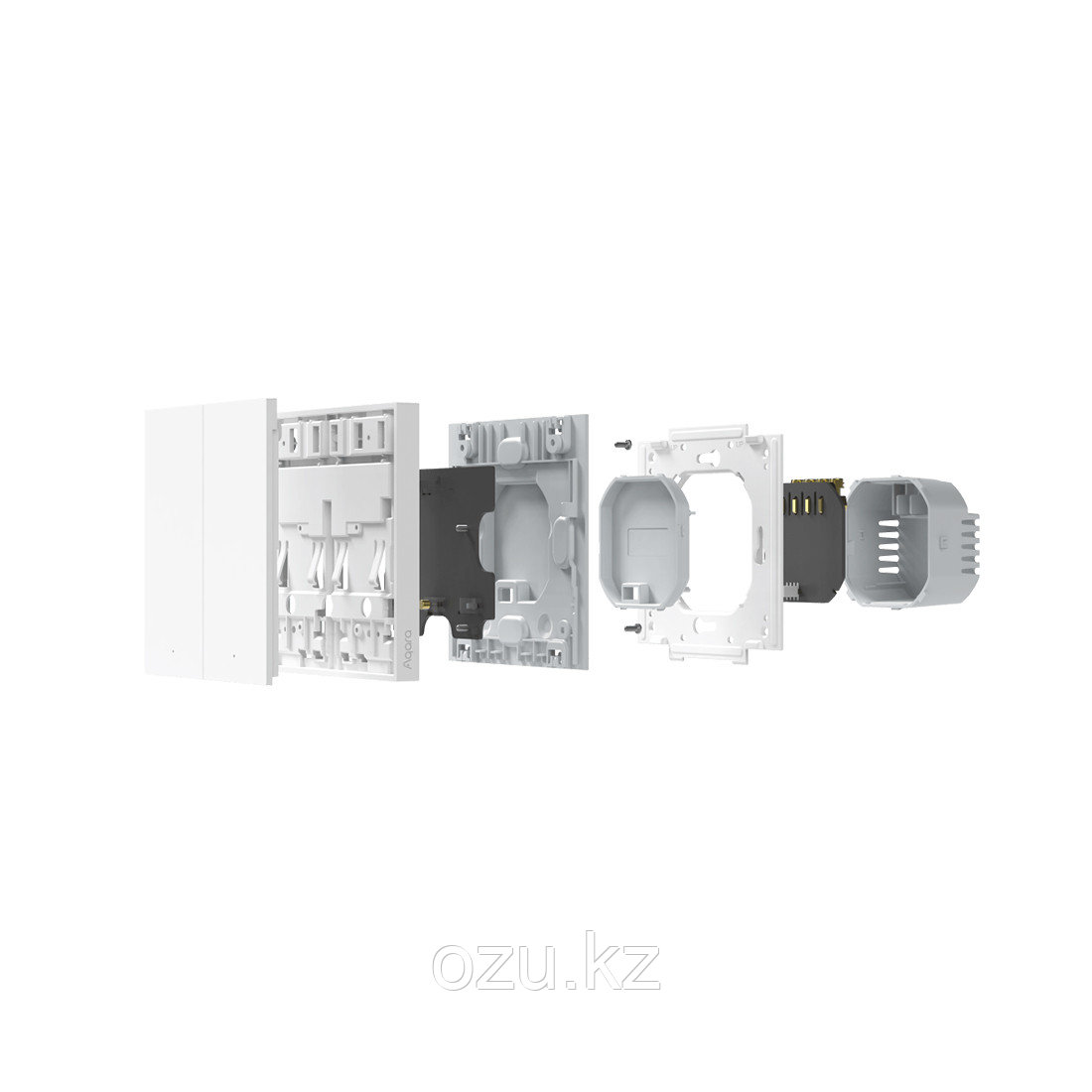 Настенный выключатель AQARA Smart Wall Switch H1(No Neutral, Double Rocker) - фото 3 - id-p105694444