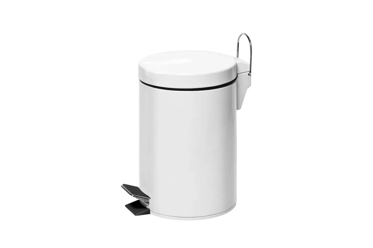 Бак для мусора с крышкой BERKRAFT 5 л Белый - фото 2 - id-p105696164