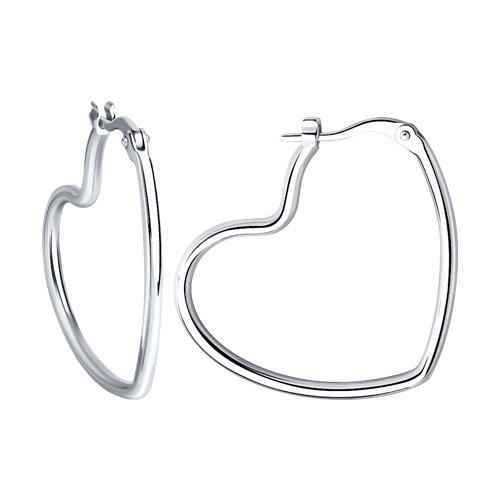Серьги / конго "Сердце"/ 2,5 см ( пр. Абая 141 )
