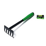 Грабли, длина 30 см, пластиковая ручка, зелёные, фото 3