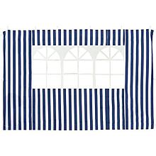 Стенка синяя с окном для садового тента-шатра №4120, 195х295 см