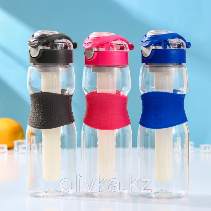 Бутылка с колбой «Спорт», 700 мл, 7,5×7,5×24,3 см, тритан, цвет МИКС - фото 8 - id-p105715665