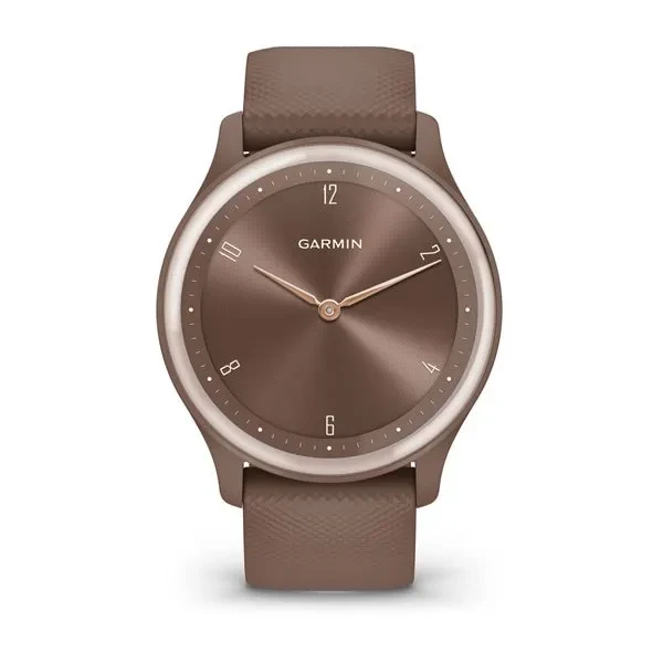 Гибридные смарт-часы VIVOMOVE SPORT Cocoa Case and Silicone Band with Peach Gold Accents - фото 6 - id-p105694169