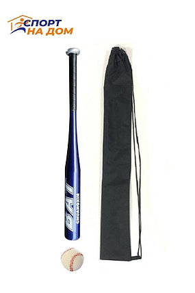 Бейсбольная бита BAT30 алюминиевая 76 см (чехол+мяч) Blue, фото 2