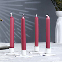 Набор свечей столовых ароматических "Вишня", 17,5 х 1,8 см, 40 г, 5 ч, 4 штуки