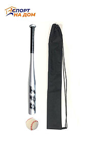 Бейсбольная бита BAT30 алюминиевая 76 см (чехол+мяч) Gray