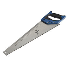 Ножовка по дереву ТУНДРА, 2К рукоятка, 2D заточка, каленый зуб, 7-8 TPI, 450 мм